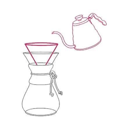 Chemex auf Eis – Schritt 1