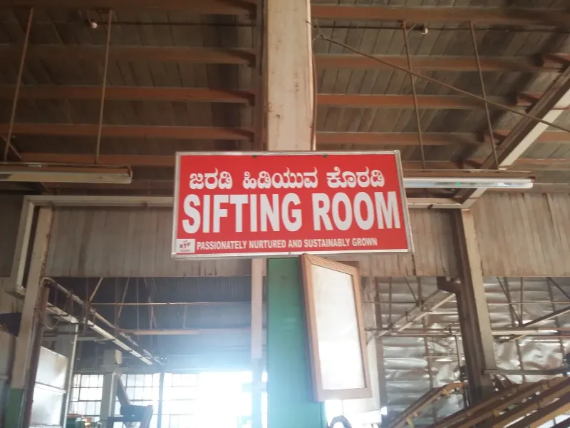 Sifting Room auf einem Estate