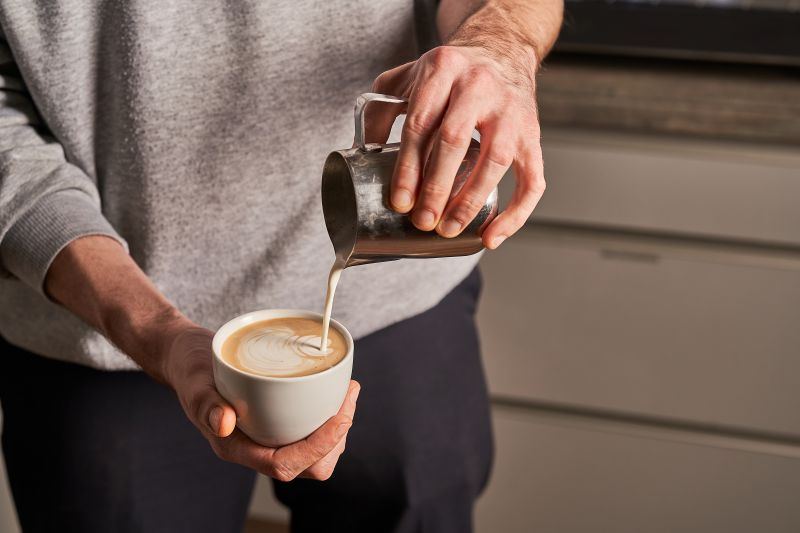 Milchschaum für einen Cappuccino
