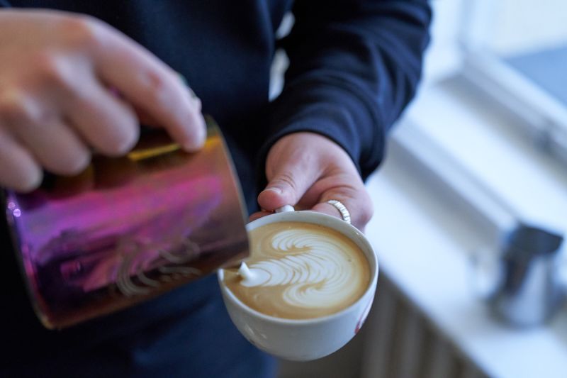 Latte Art in der Tasse